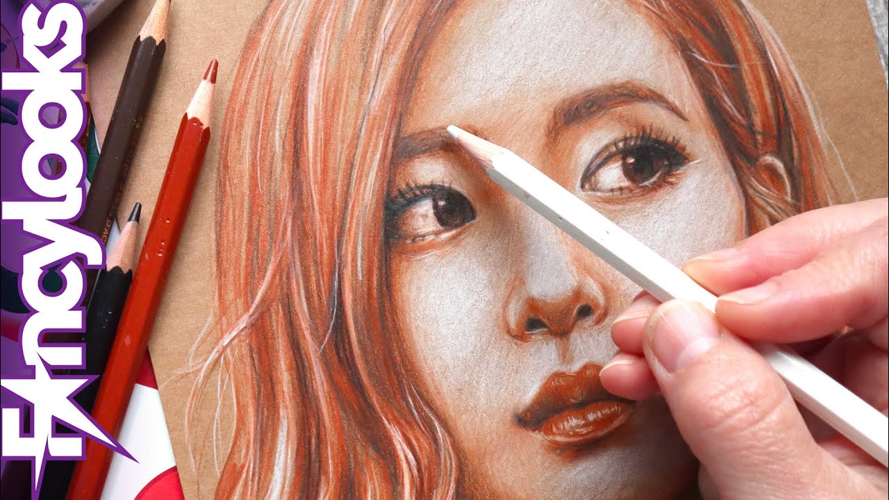 Cómo sombrear retrato:  retrato de BlackPink copiado de una foto-paso a paso