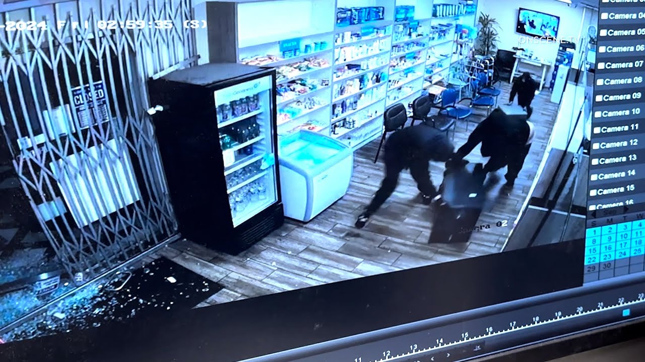 Suspects Caught on Camera Burglarizing Pharmacy