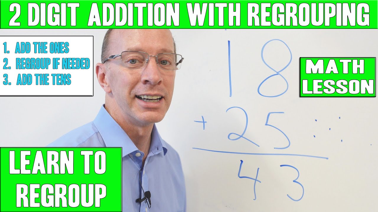 Double Digit Addition with Regrouping | 1st and 2nd Grade Math Lesson | जोड़ के साथ