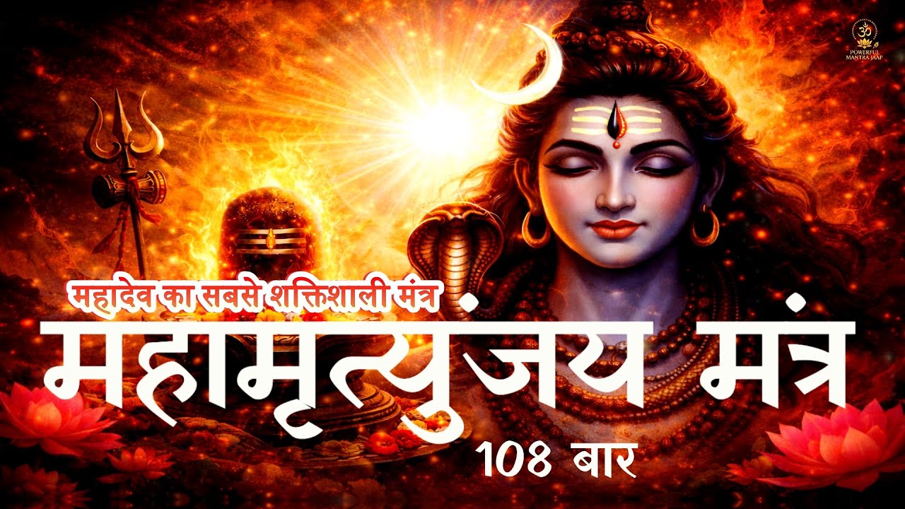 Most Powerful Shiva Mantra for Health, Protection & Long Life |  🔱 Mahamrityunjaya Mantra 108 Times