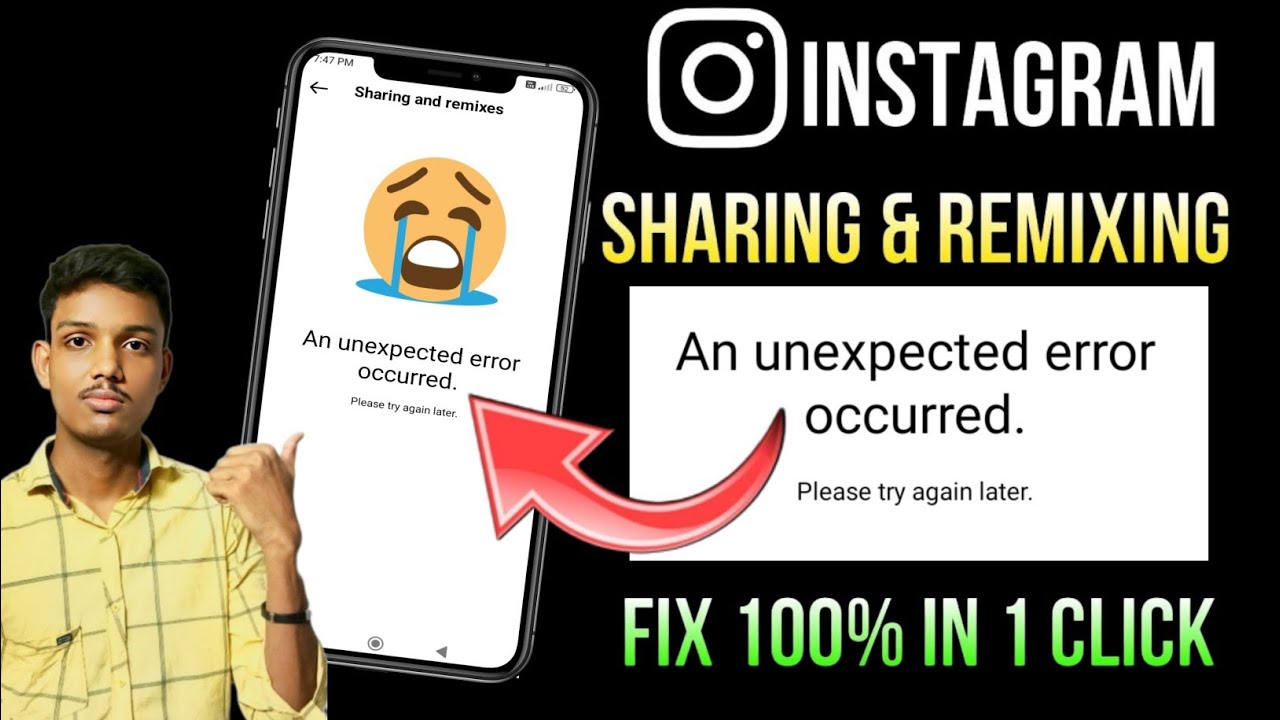 Instagram Sharing And Remixing Error / Instagram An Unexpected error Occurred / Insta Setting Error