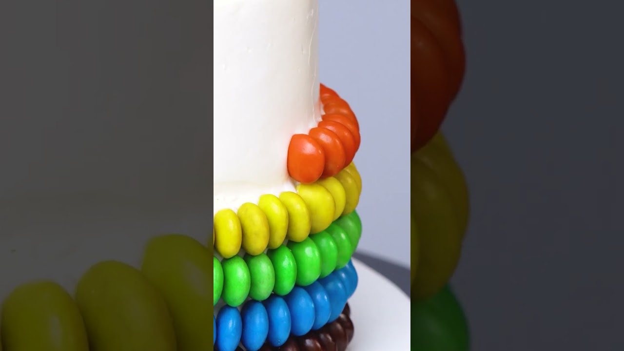 ✨ Enjoy Dreamy Chocolate Heart Candy M&M Cake Decorating That Feels Relaxing ❤️ #shorts #cake