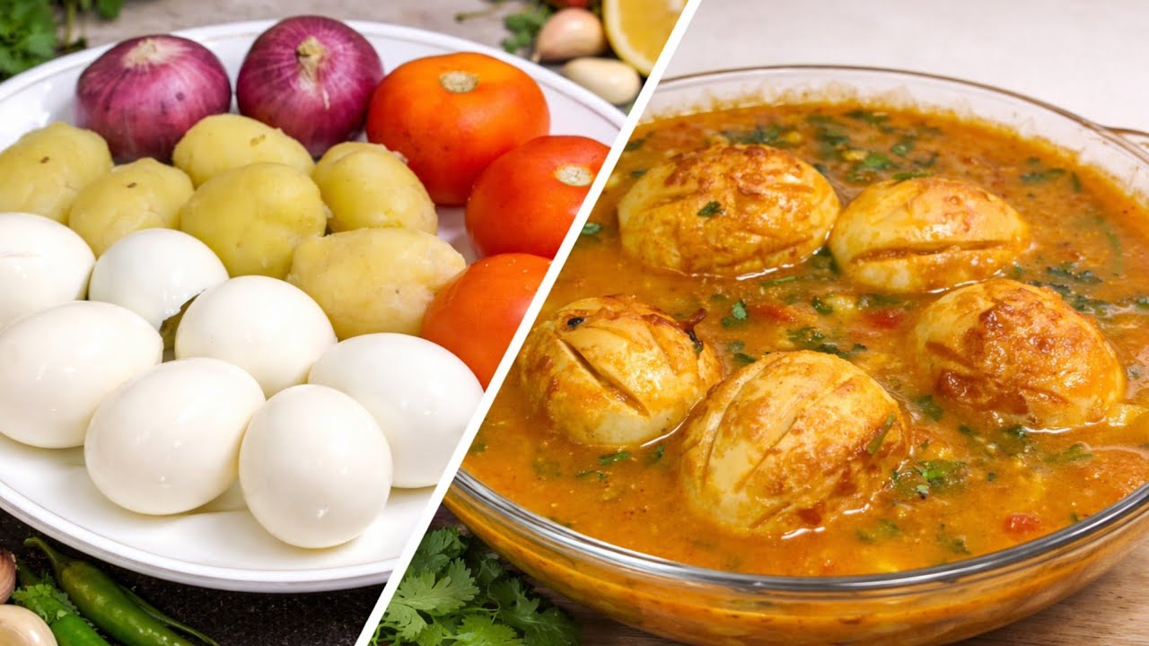 ऐसी मसालेदार अंडा-आलू की सब्ज़ी खाओगे तो उंगलियाँ चाटते रह जाओगेSpicy Ande Aloo Ki Sabji Egg Recipe 