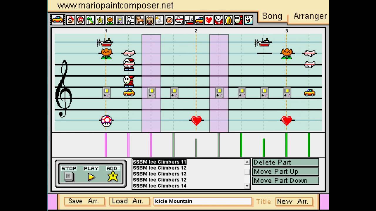 Mario Paint - Super Smash Bros Melee: Icicle Mountain (soccer)