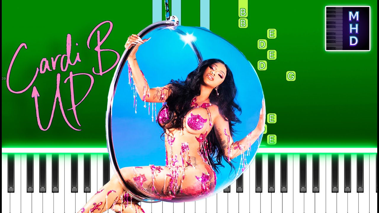 Cardi B - Up (Piano Tutorial Easy)