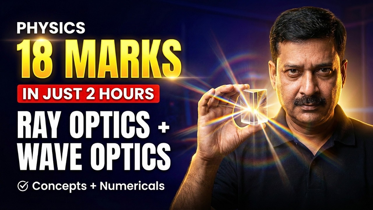 Complete Optics in 2 Hours 🔥 18 Marks Pakke! | Ray & Wave Optics Class 12 Physics 2026