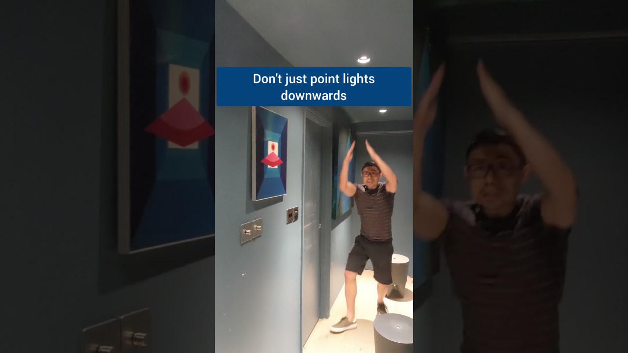 how to use spotlights! they need something to point at! #interiordesign #lighting #darkspace #hall