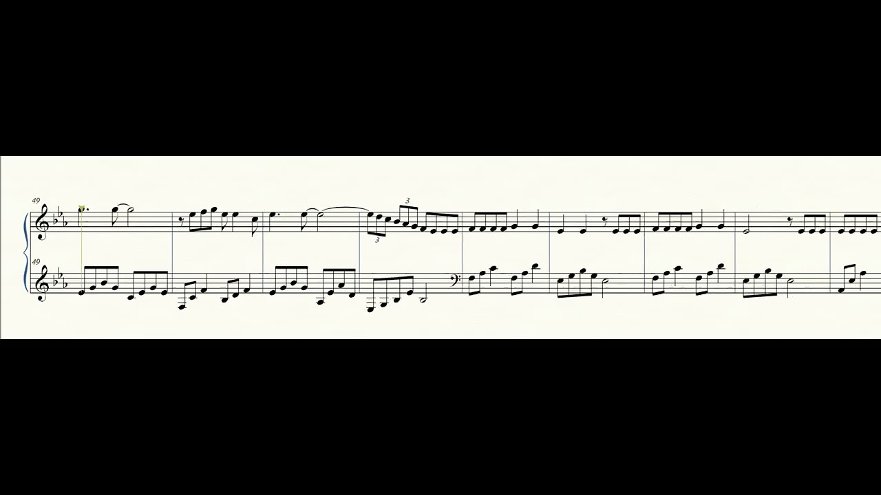 Blue Moon arranged for lever harp in Eb (no lever changes required)