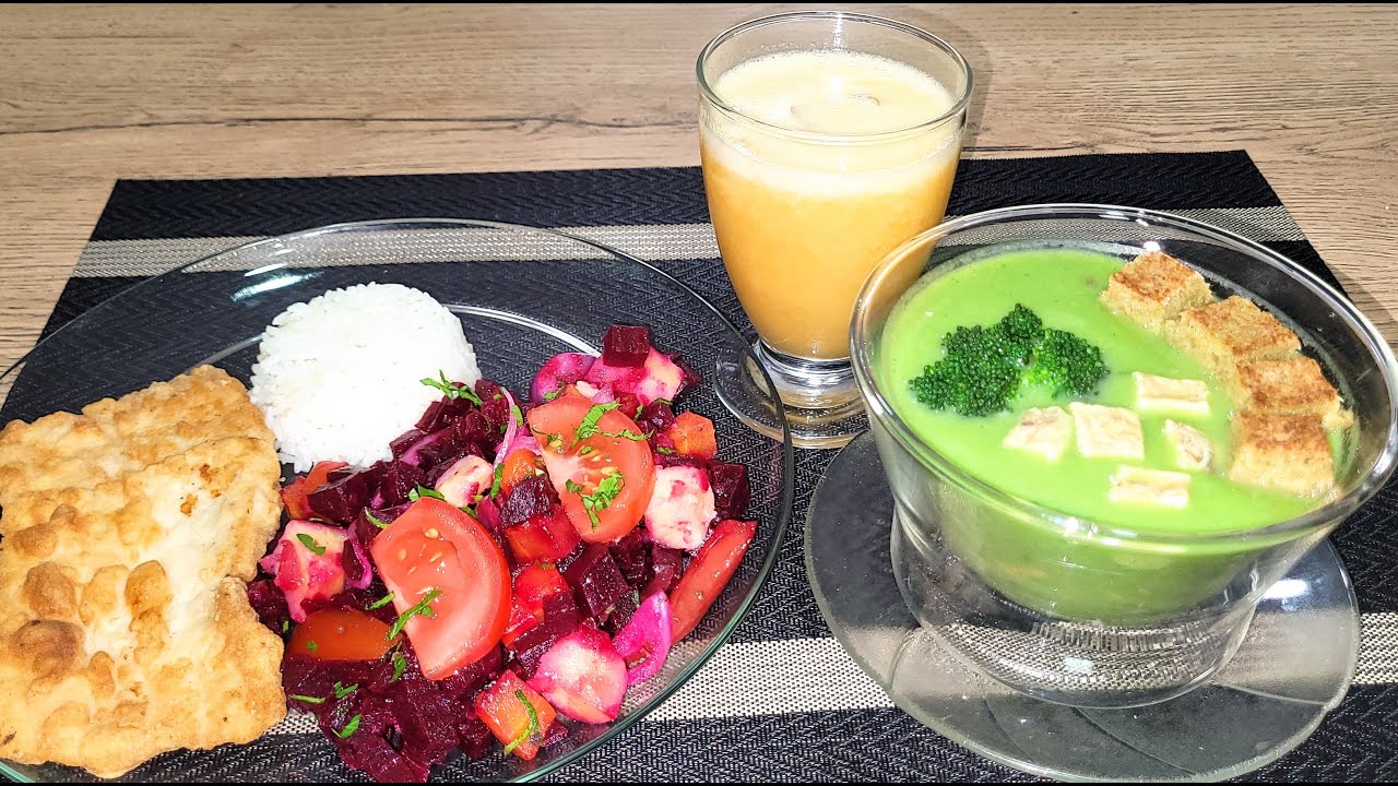 ALMUERZO SALUDABLE COMPLETO CREMA DE BROCOLI ENSALADA DE REMOLACHA #almuerzos #comidaecuatoriana