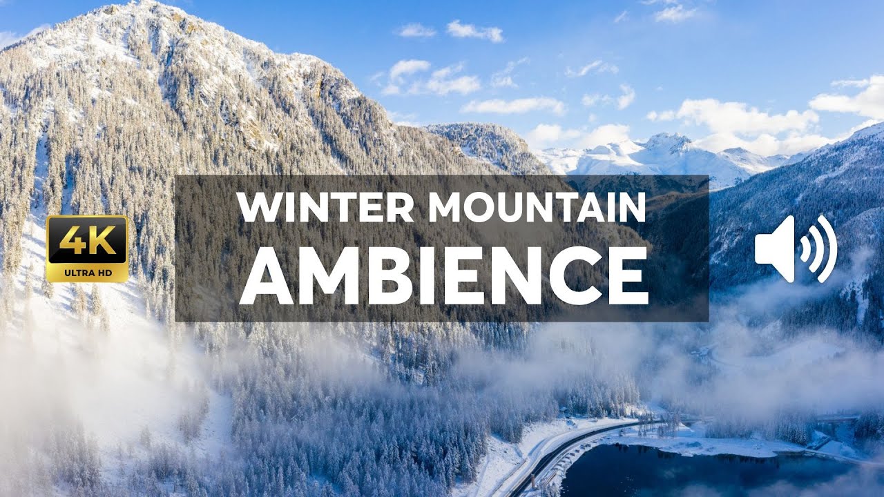 Peaceful Snowy Mountains of Austria Gentle Wind & Falling Snow | Sleep & Relaxation | Drone | 4K