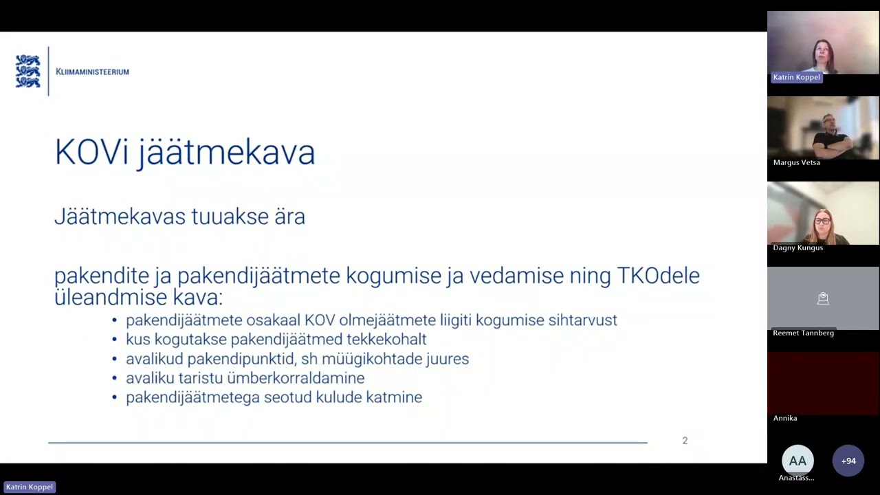 KO(h)Vihommikud keskkonnaspetsialistidele 6.03.26 I Jäätmereform - pakendijäätmed