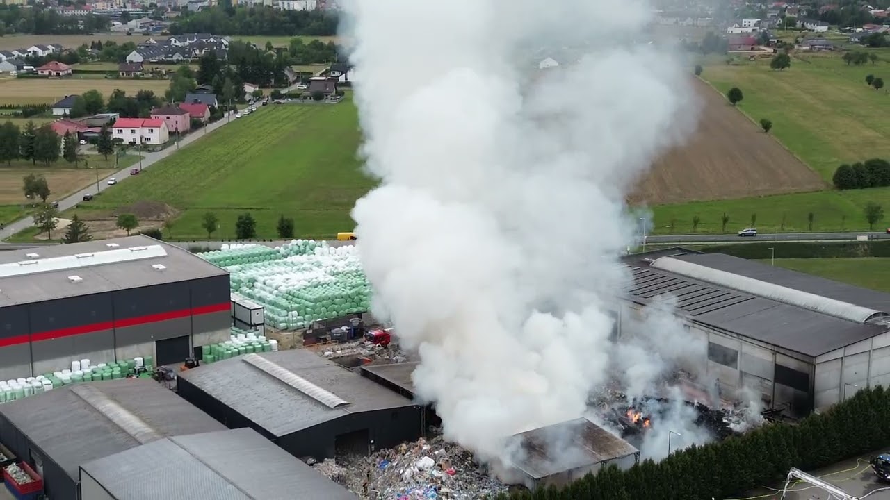 Pożar przy ulicy Inwestycyjnej. Lubliniec 26.08.2026