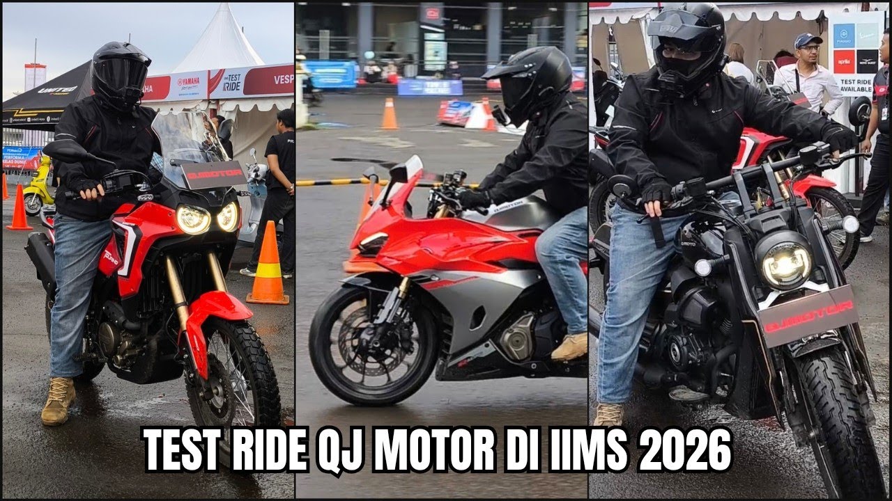Test Ride QJ Motor Tourino 250 DX, SRK 250 RA, dan SRV 250 AMT di IIMS 2026 - JoprayMotovlog