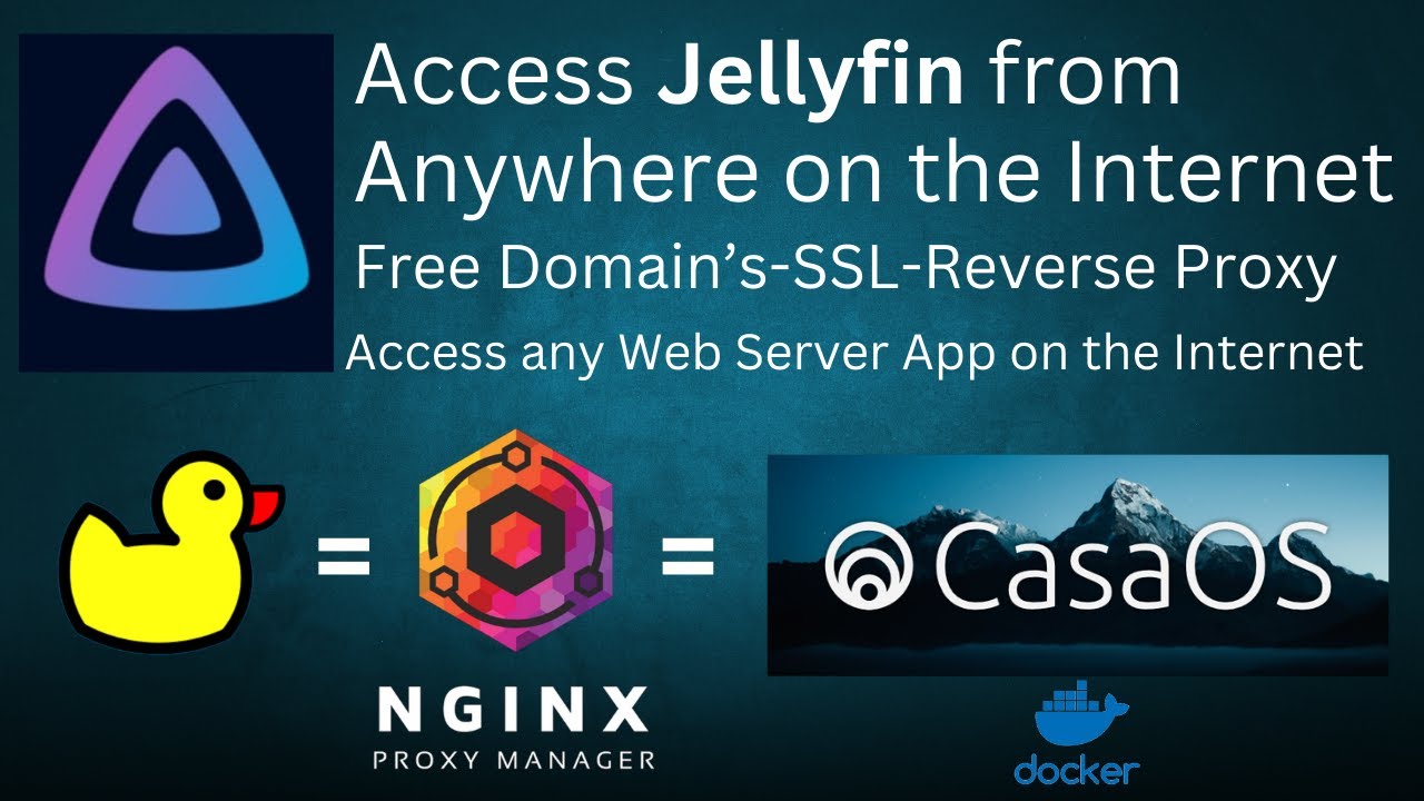 Получите доступ к JellyFin и любому веб-серверному приложению в Интернете, бесплатный домен, SSL ...
