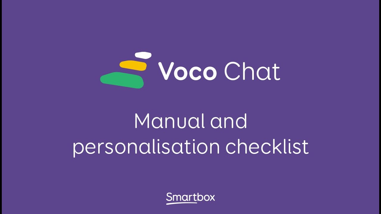 Voco Chat - manual and personalisation checklist