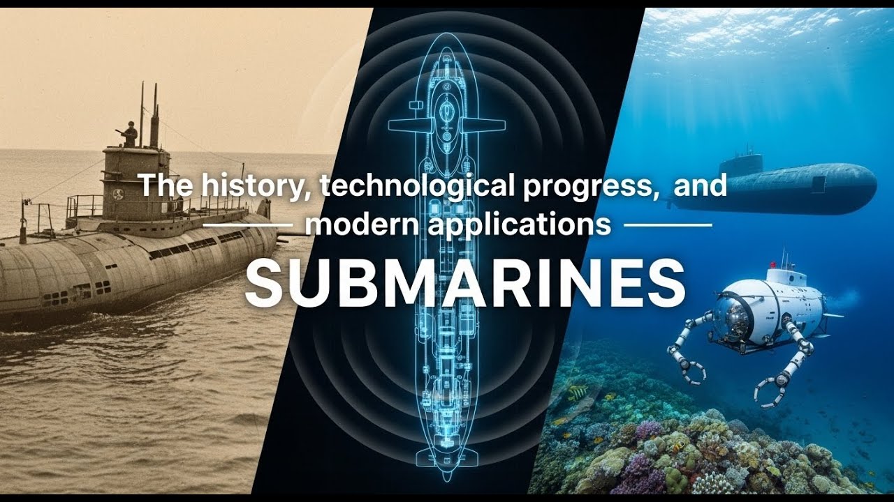 The history, technological progress, and modern applications of submarines