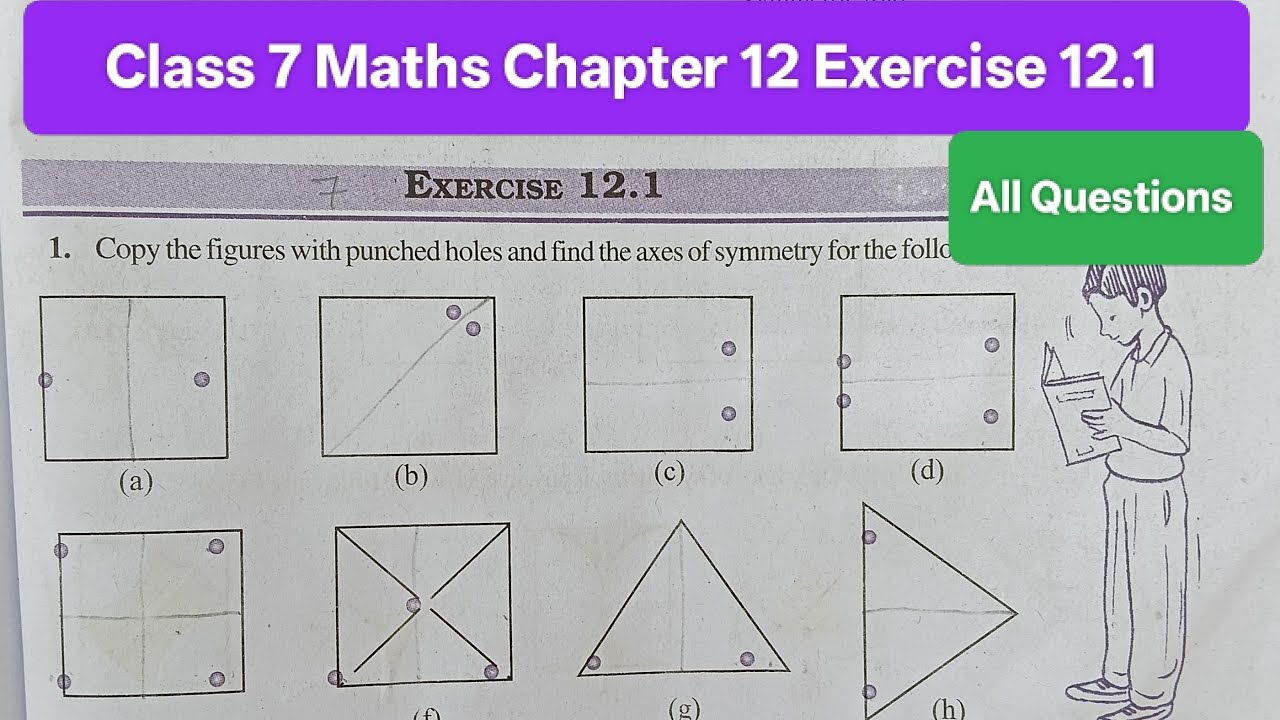 Class 7 Maths Chapter 12 Exercise 12.1। Class 7th Maths Exercise 12.1 । SYMMETRY। NCERT Maths।