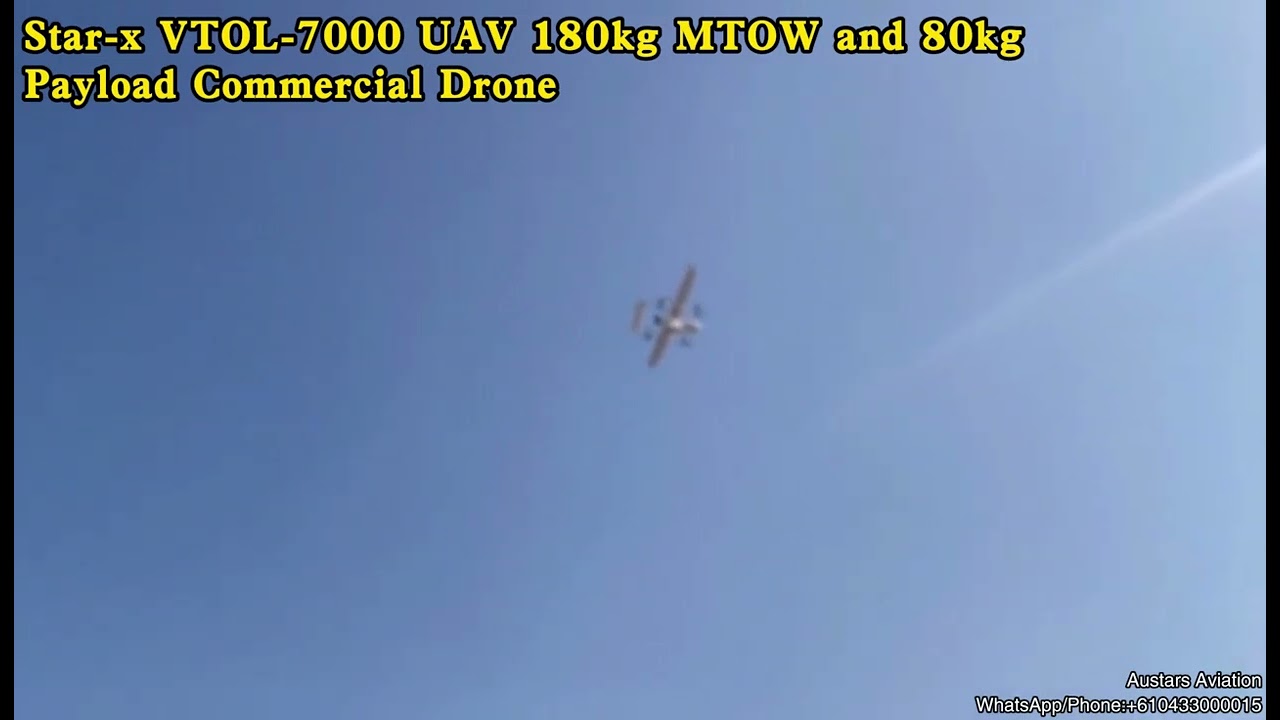 Star-x VTOL-7000 UAV 80kg Payload Max 8Hours by HF engine for Cargo Transport