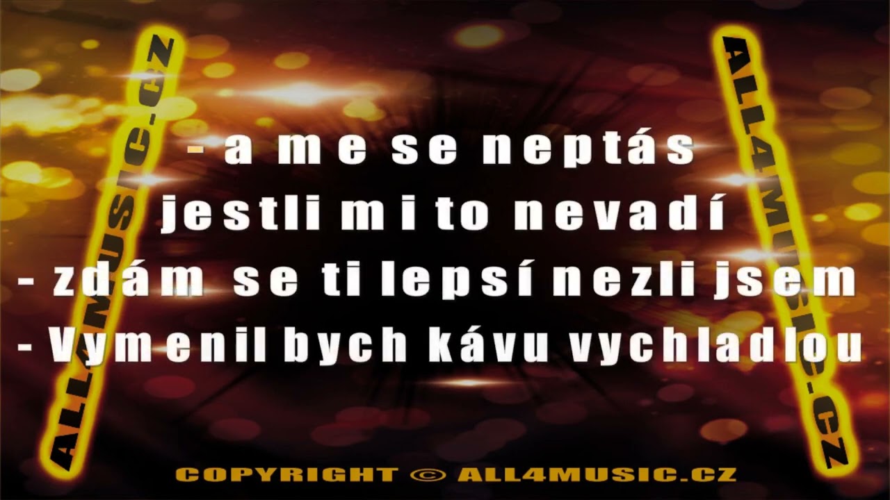 KJ1898 TUČN&Yacute; MICHAL-Zd&aacute;m se Ti lep&scaron;&iacute; než li jsem HACKY (Karaoke verze)
