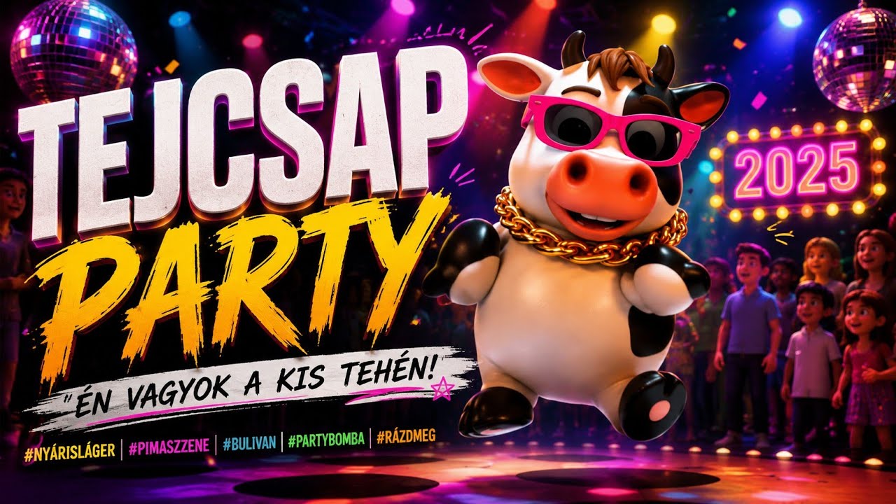**🎵 Tejcsap Party (Én vagyok a kis tehén)** –#NyáriSláger #PimaszZene #BuliVan #PartyBomba  #RázdMeg