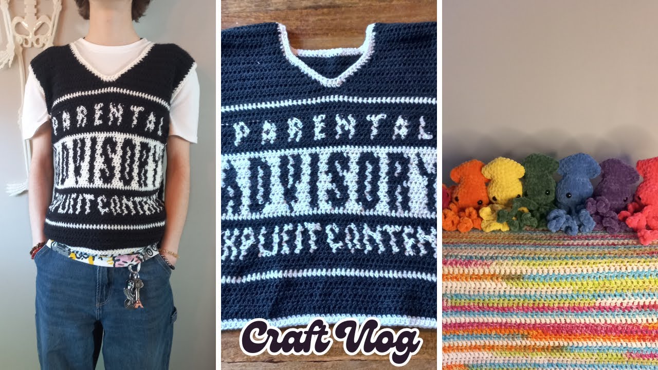 ⭐ Craft vlog ⭐ Colourwork vest and rainbow squids