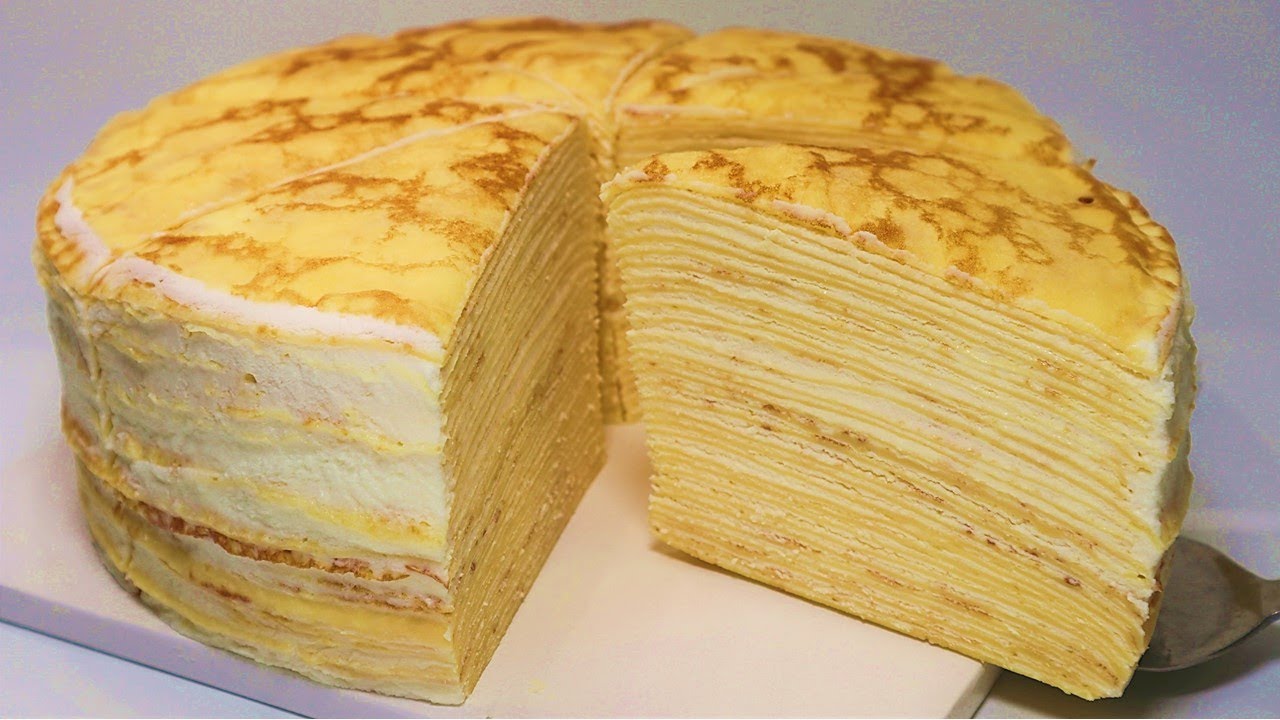 크레이프 케이크 만들기 (노오븐) Crepe Cake Recipe