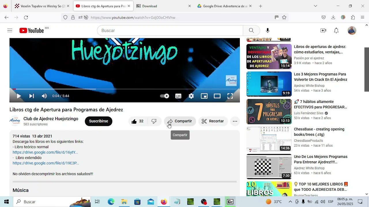 Extensiones PGN y CTG instalación juego de Ajedrez  y Libro de Aperturas