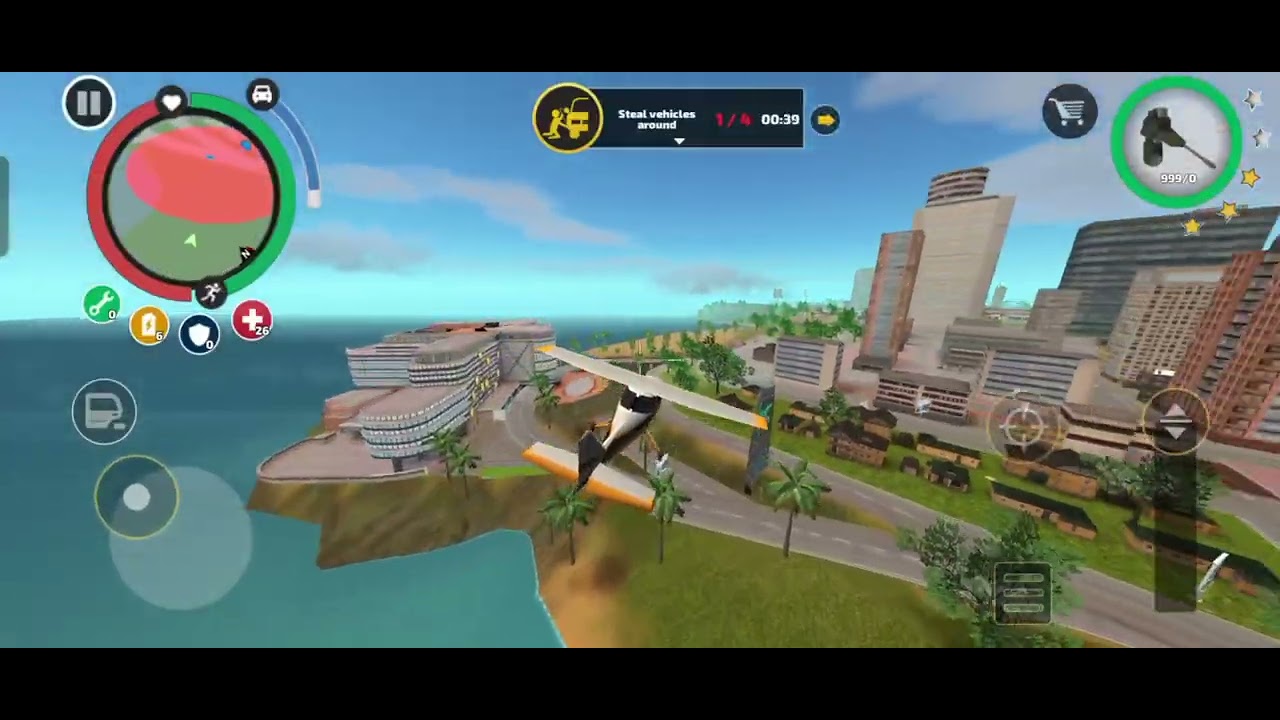 rope hero:vice town android gameplay HD games.