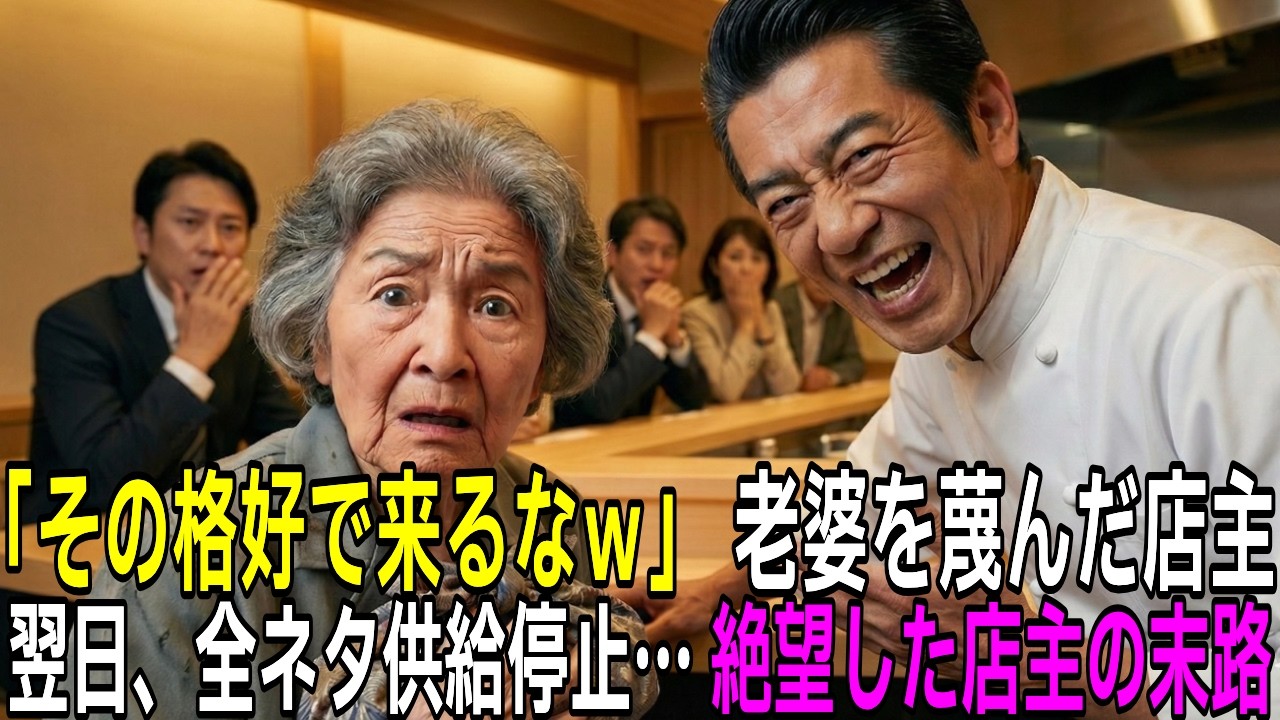 『その格好で“お任せ”？笑わせないで』高級寿司店で見下された老婆。翌日、築地の女帝の一言で全ネタが供給停止し店長が顔面蒼白で土下座ｗ
