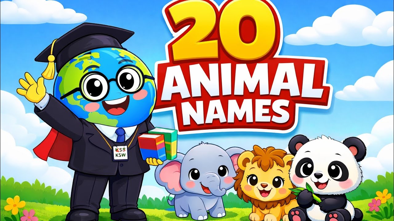 🐴🦁20 Animal Names with Qualities & Fun Facts 🐯🐘 | Animal Poem for Kids | Kids Study World🌏