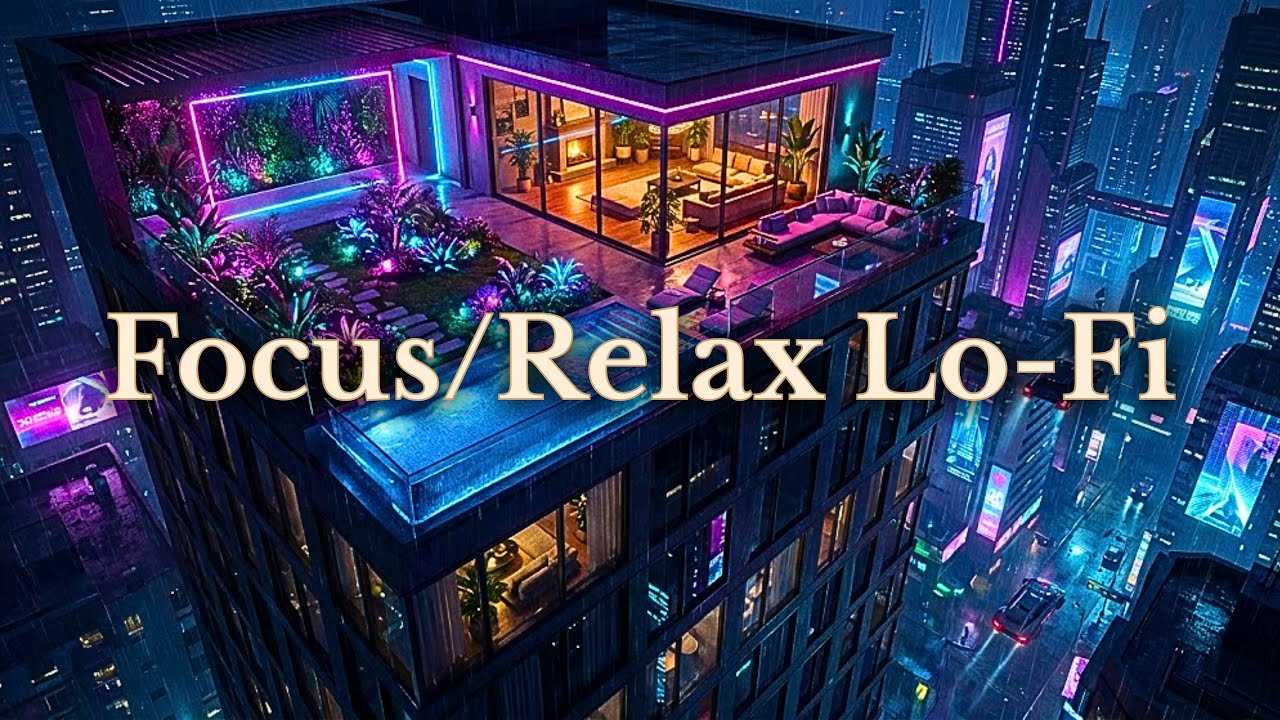 Quiet Tokyo Lofi 🌧️ Rainy Suburban Night & Cozy Balcony Vibes ☔ | Lofi Rain Playlist