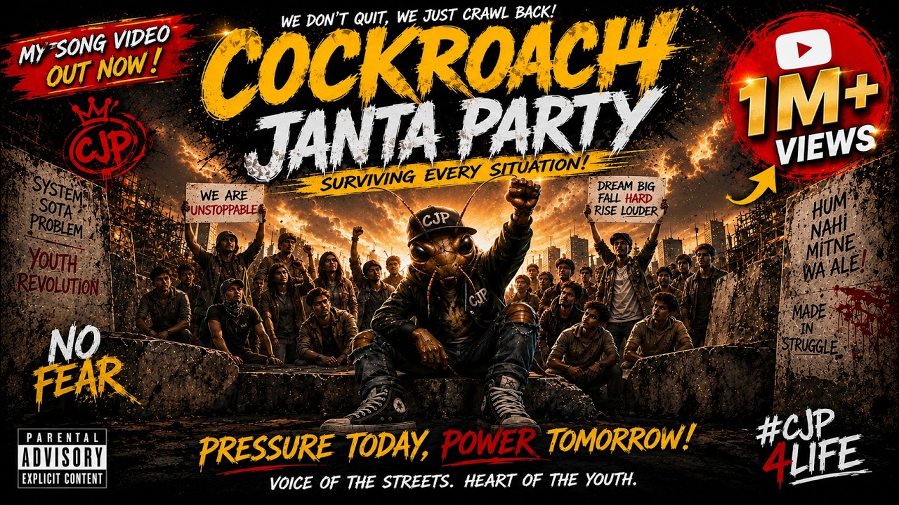Cockroach Janta Party 🪳🔥 | Surviving Every Situation | Indian Youth Anthem (Official Music Video)