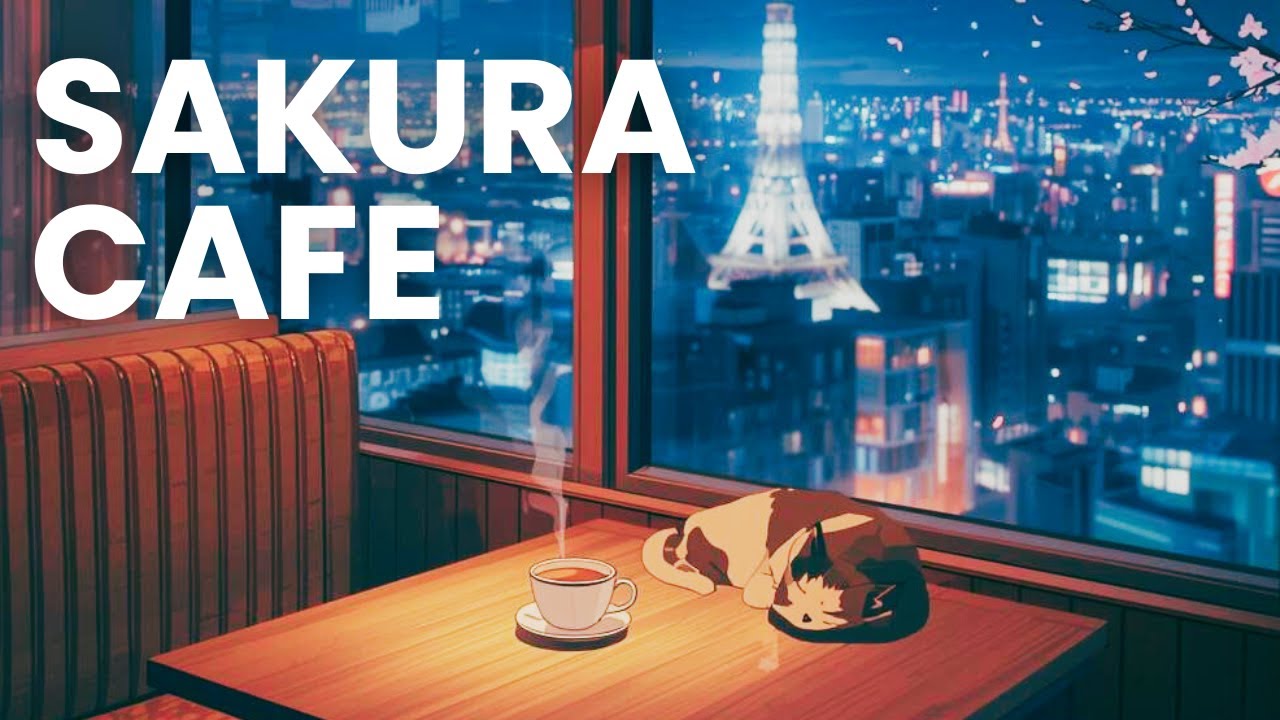 TOKYO SAKURA CAFE – 2 Hour Lofi Study Timer | With a Sleeping Cat