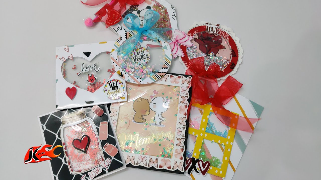 DIY 7 shaker cards for Scrapbook | JK Arts  1868