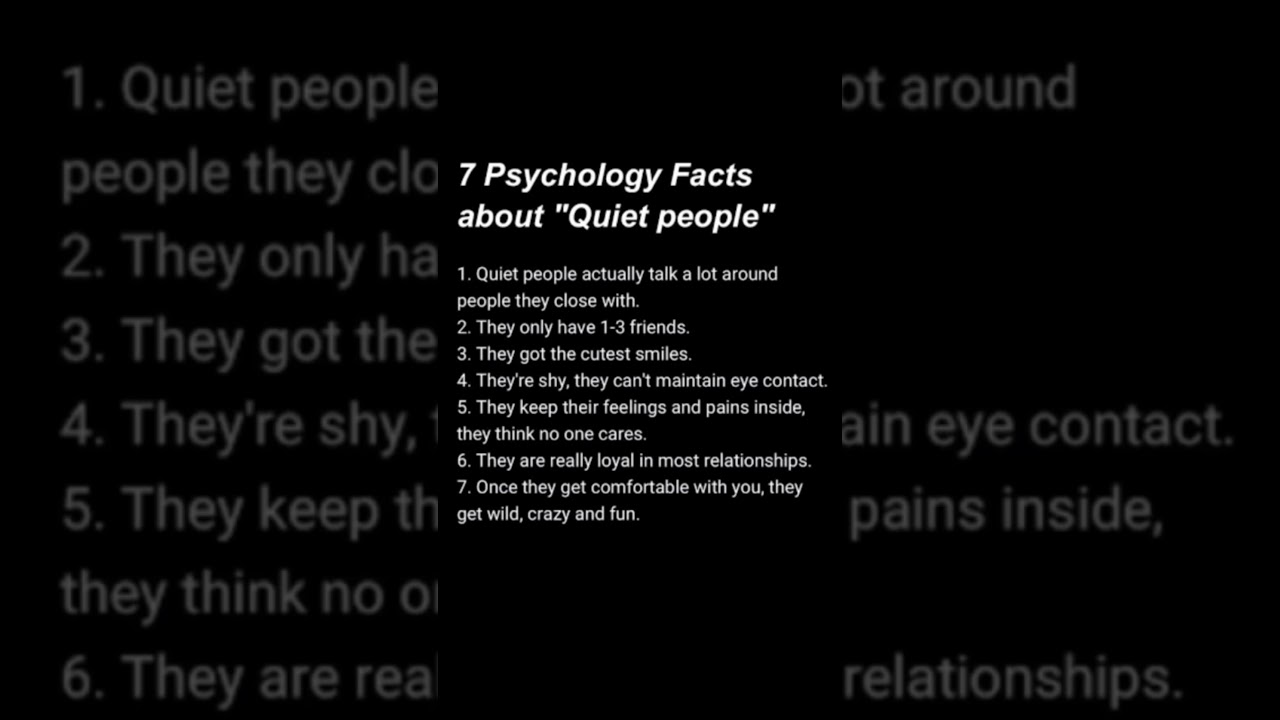 Facts about quiet people#introvert#calm#introvertlife🌟💫🦋
