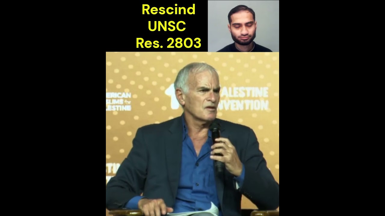 An internal revolt at the UN to force that UNSC resolution 2803 to be rescinded - Norman Finkelstein