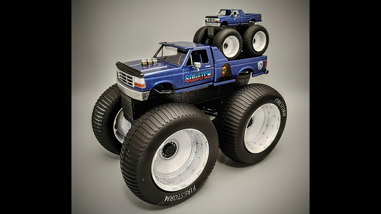 NEW Bigfoot 5 Monster Truck 'Squatch' 1/24 1/64 Scale Model Kit 3D Print How To Assemble Paint Decal