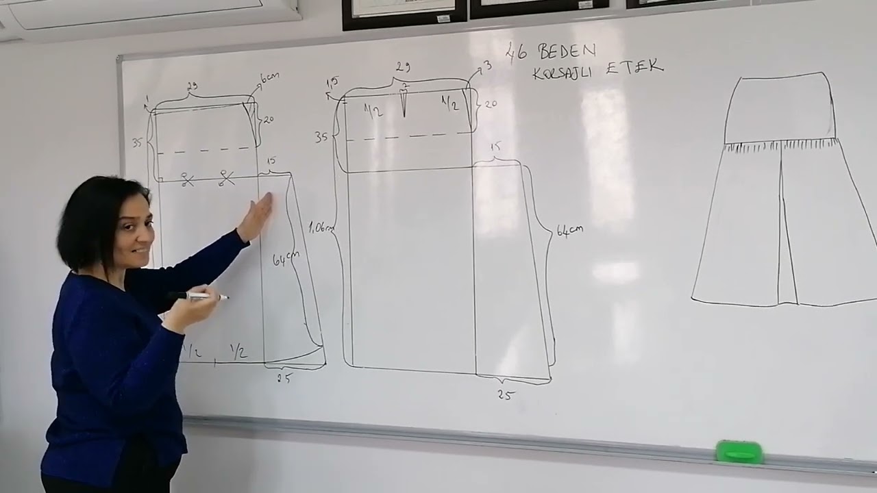 Yazlık Korsajlı Etek (46) Beden.