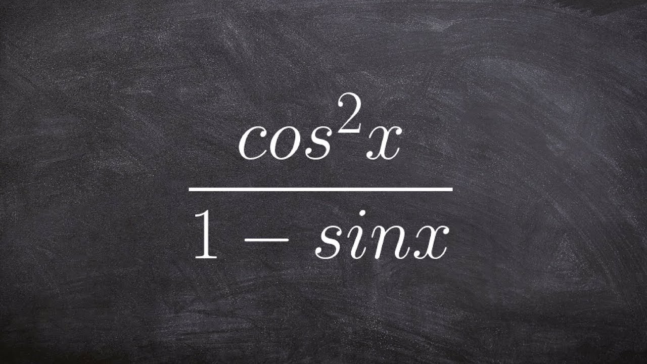 Multiplying by your conjugate to simplify a rational trigonometric expression