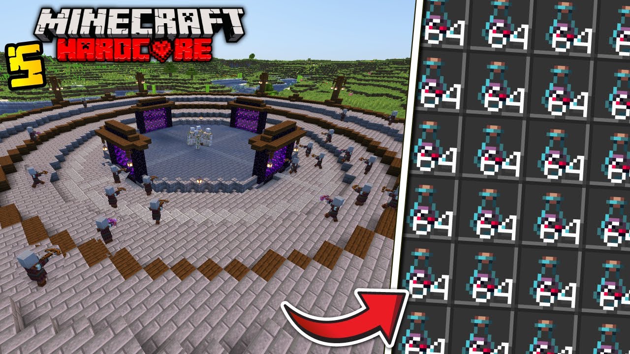 I Built the FASTEST BAD OMEN XP FARM in Hardcore Minecraft - (#5)
