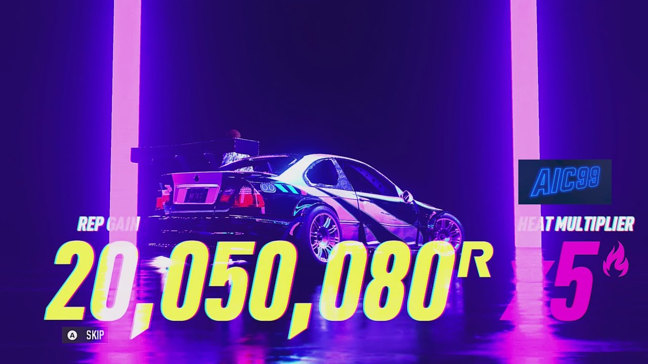 NFS Heat NEW World Record 20 Million Reputation in one night with BMW M3 GTR Most Wanted