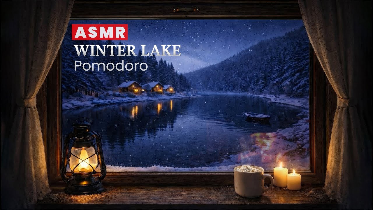ASMR | Winter Lake | Pomodoro