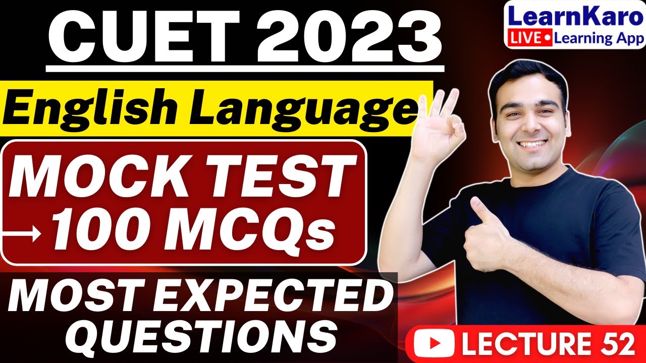 CUET 2023 English Language | Top 50 MCQs