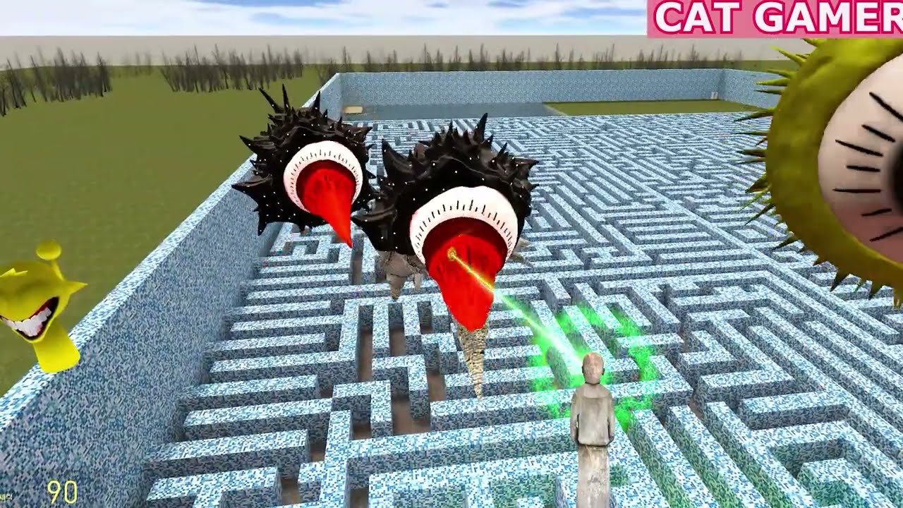 Мистер Сан против Горчицы против Хоррора против Спрунки? #битва #garrysmod