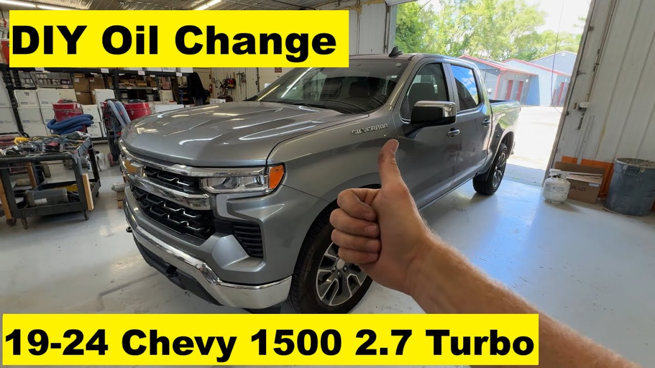 How To Change Oil Chevy Silverado 2.7 Turbo 4 Cylinder 19 20 21 22 23 24 2019 2020 2021 2022 2023