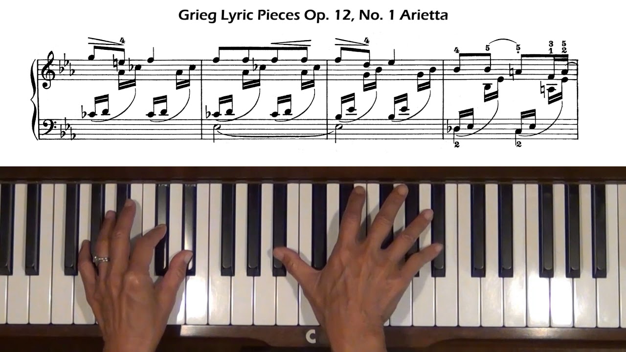 Grieg Lyric Pieces Op.12, No. 1 Arietta Piano Tutorial