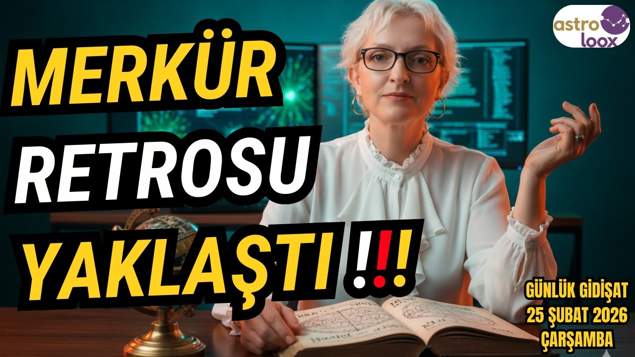 MERKÜR RETROSU YAKLAŞTI!! 25 Şubat 2026 Çarşamba Günlük Astroloji Yorumu!#astroloji #merkürretrosu
