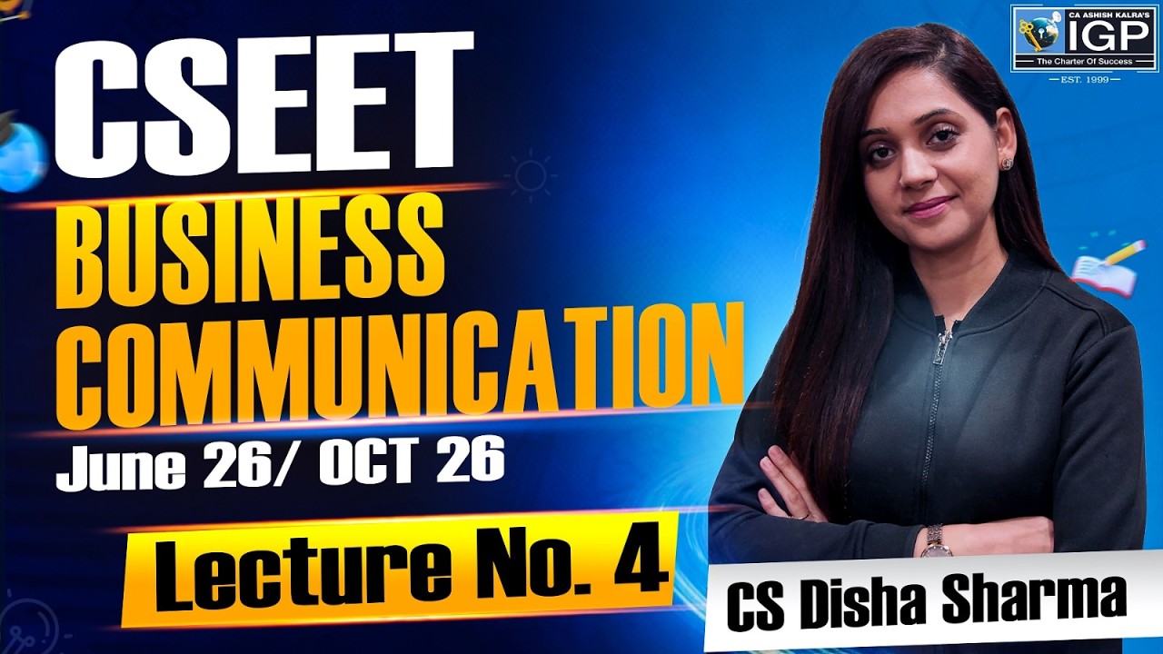 CSEET || Business Communication || Demo Video-4 || For June'26 attempt || By CS Disha Sharma