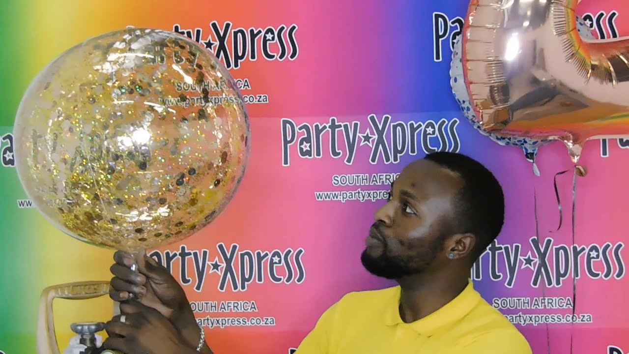 PARTY XPRESS-HOW TO INFLATE A BUBBLE BALLOON & INSERT CONFETTI PART1
