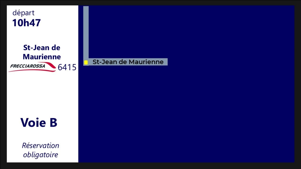 Annonce SNCF Frecciarossa des Neiges 6415